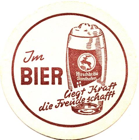 sonthofen oa-by hirsch rund 3b (215-im bier liegt-dunkelbraun)